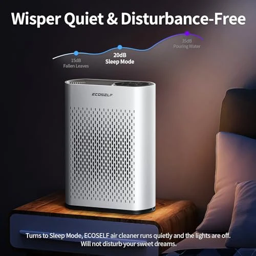 Air Purifier with Smart WiFi and Air Quality Monitor — Activated Carbon Air Purifiers, ECOSELF