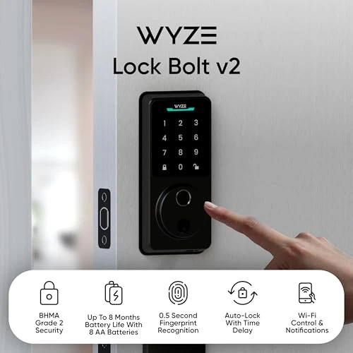 Auto-Lock Bolt Fingerprint Keyless Entry Smart Lock — Deadbolts, Wyze