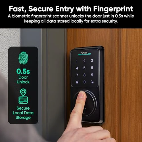Auto-Lock Bolt Fingerprint Keyless Entry Smart Lock — Deadbolts, Wyze
