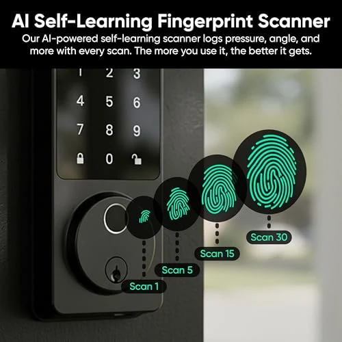 Auto-Lock Bolt Fingerprint Keyless Entry Smart Lock — Deadbolts, Wyze