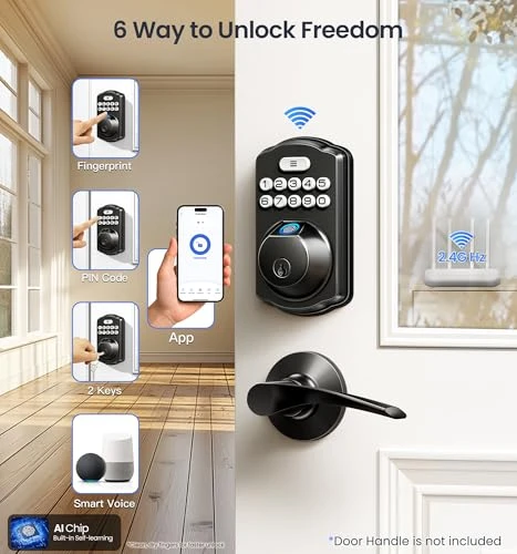 Built-in WiFi Fingerprint Smart Lock — Deadbolts, Veise