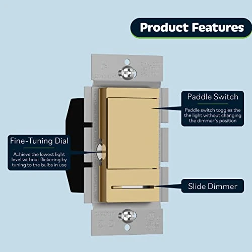 Dimmer Switch with Light Adjustment Slider — Light Dimmers, TOPGREENER
