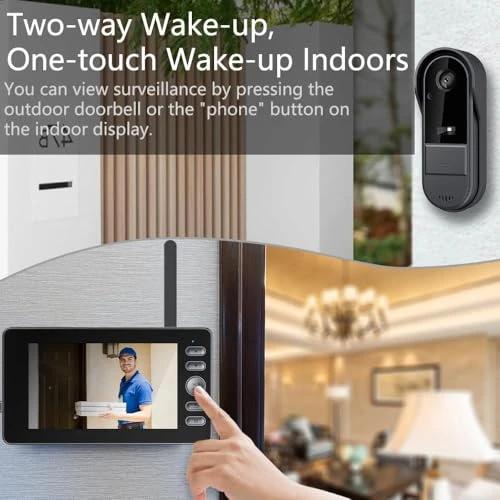 Doorbell Camera with Monitor — Smart Home Security, TKMARS