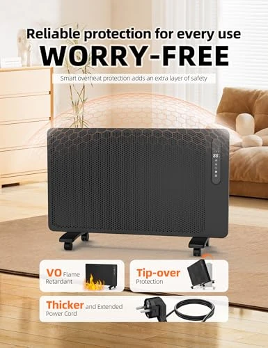 Energy Efficient Mica Infrared Space Heater for Large Room Indoor Use — Portable Heating Solutions, Hauxionex