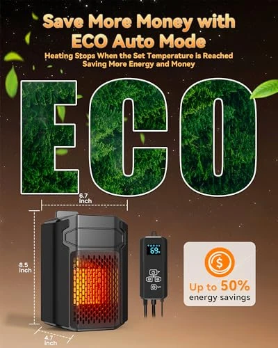 Heater with Thermostat and Smart App Remote — Portable Heating Solutions, SwSun