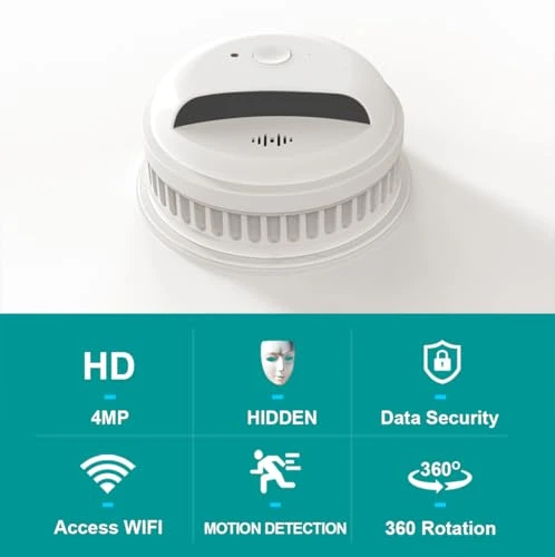 Hidden Camera Smoke Detector — Covert Surveillance, CAMDUCK