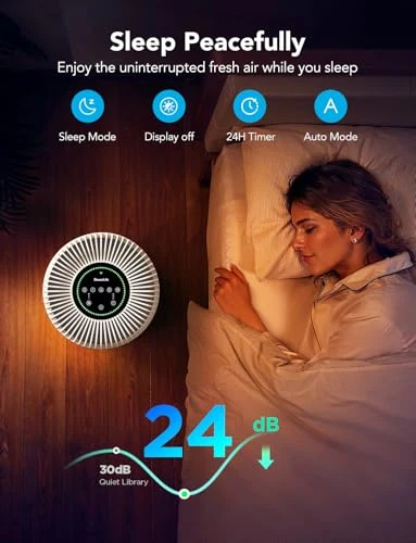 Smart Air Purifier for Large Rooms — Activated Carbon Air Purifiers, GoveeLife