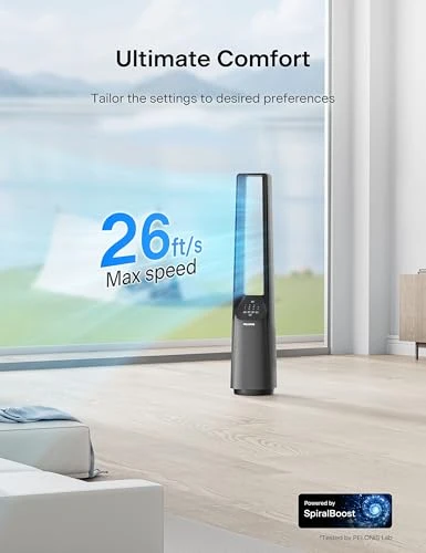 Smart Bladeless Tower Fan — Portable Cooling Solutions, PELONIS