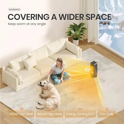 Space Heater with Thermostat, Smart and Voice Control — Portable Heating Solutions, MORENTO