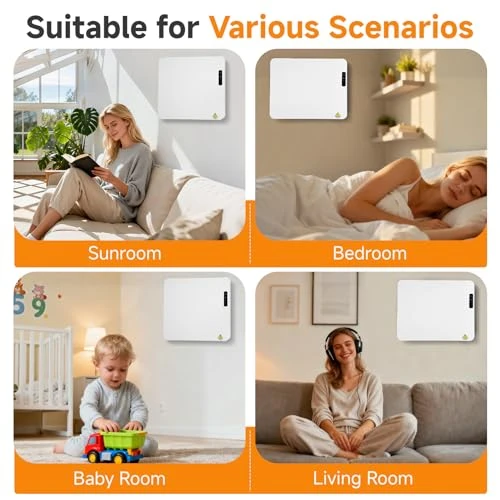 Wall Convection Space Heater Panel — Portable Heating Solutions, SENMIY