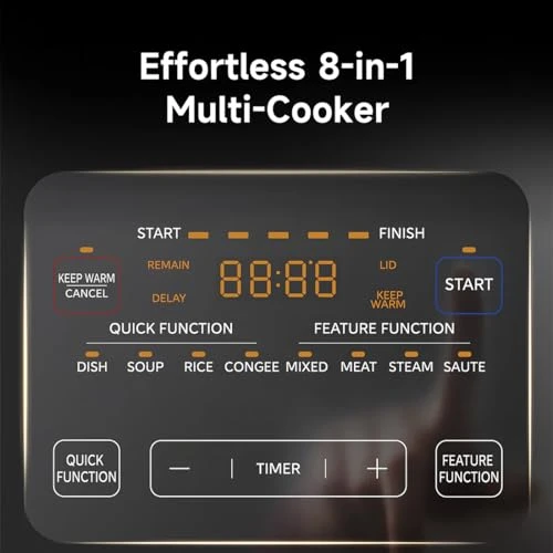 8-in-1 Electric Pressure Cooker with Dual Pots — Electric Pressure Cookers, Midea