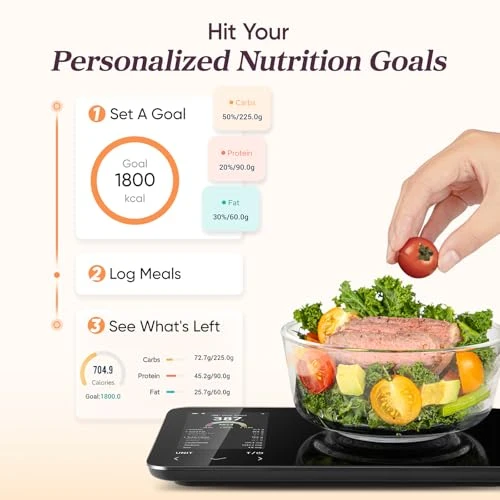 Smart Food Kitchen Scale with Nutritional Calculator — Weight Management Tools, Cosori