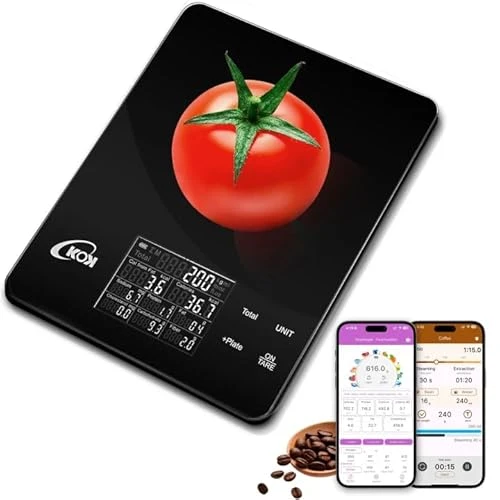 Smart Food Scale with Nutritional Calculator and Coffee Timer — Weight Management Tools, KOK