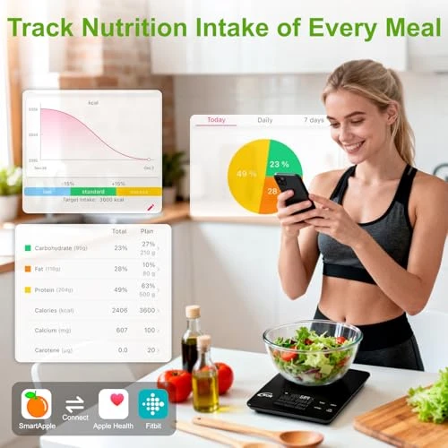 Smart Food Scale with Nutritional Calculator and Coffee Timer — Weight Management Tools, KOK
