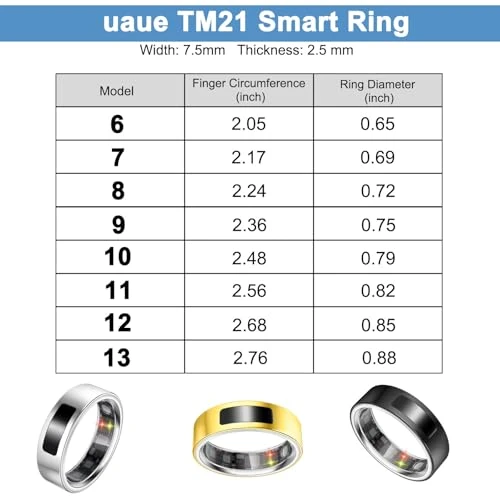 Smart Health Ring with Vibration Alert and Touch Control — Smart Rings, uaue