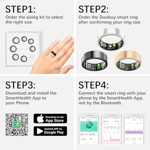 Smart Ring with Health and Fitness Tracking — Smart Rings, FKGZJF