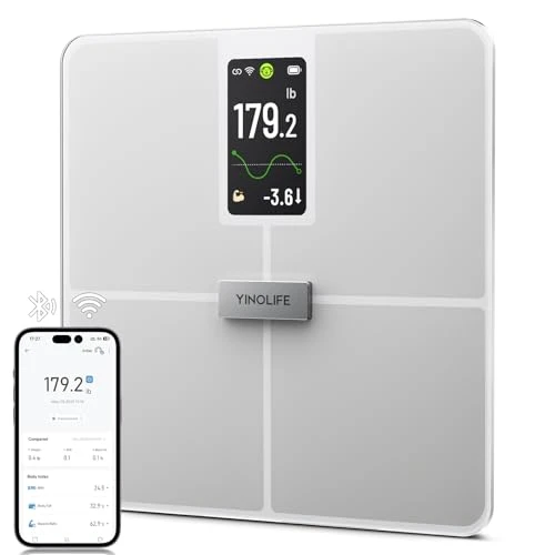 Smart Scale for Body Weight, BMI, Body Fat, Muscle Mass — Weight Management Tools, YINOLIFE