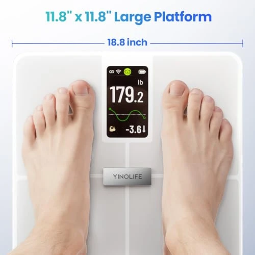Smart Scale for Body Weight, BMI, Body Fat, Muscle Mass — Weight Management Tools, YINOLIFE