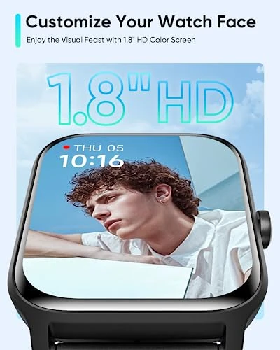 Smart Watch with Alexa, Bluetooth Calling, Health Monitoring, 105+ Sports Modes, IP68 Waterproof, Long Battery Life — Smartwatches, Fitpolo