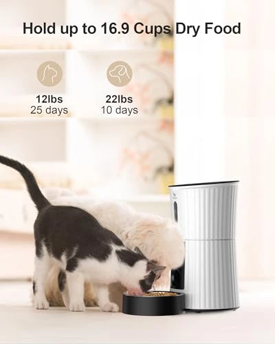 Automatic Wi-Fi Pet Feeder with Desiccant Bag, Voice Recorder, and Dual Power — Automatic Feeders, Petory