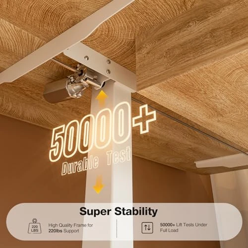 Electric Standing Desk with 4 Drawers and Storage Shelf — Office, Grandder