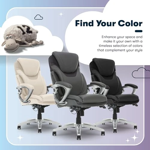 Executive Office Chair with Ergonomic Support and Adjustable Features — Desk Chairs, Serta