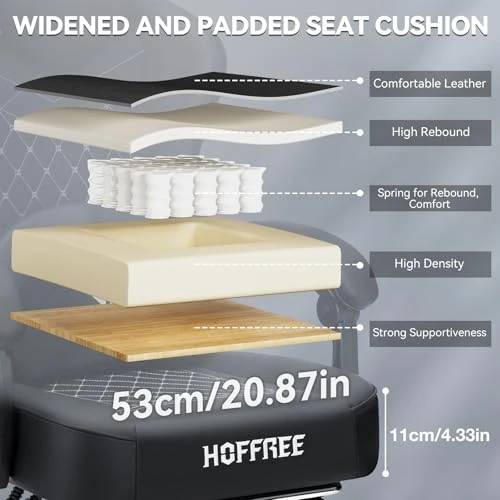 Gaming Chair with Speakers, Massage, and Footrest — Gaming Chairs, HOFFREE