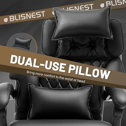 Massage Office Chair with Foot Rest — Desk Chairs, BLISNEST