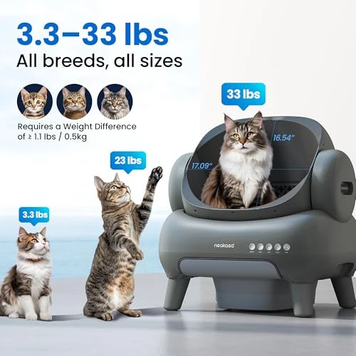 Open-Top Self Cleaning Cat Litter Box — Waste Bins, Neakasa