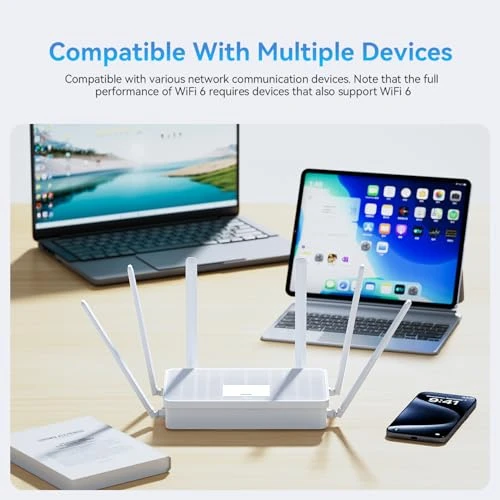 WiFi 6 Router with 6 High-Gain Antennas — Routers, BLIYEE