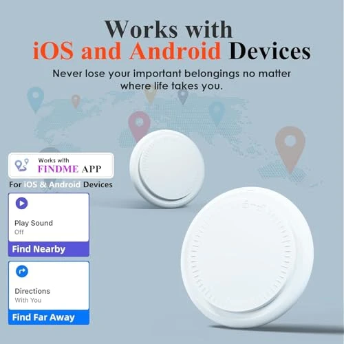 Bluetooth Tracker Tags 4 Pack with Waterproof Keyrings — Item Locators, LAOLASEED