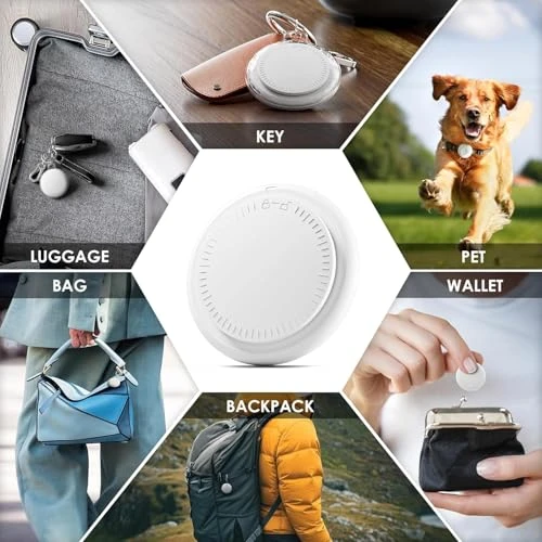 Bluetooth Tracker Tags 4 Pack with Waterproof Keyrings — Item Locators, LAOLASEED