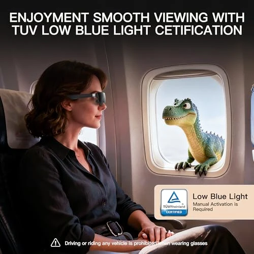 XR/AR Glasses with 160-inch Virtual Screen, 44° Field of View, 120Hz, 5000 Nits, 4K Display — Smart Glasses, THIИKAЯ