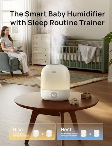 Cool Mist Humidifier with RGB Night Light and Sleep Trainer — Air Moisturizers, Dreo