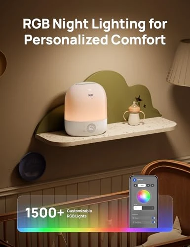 Cool Mist Humidifier with RGB Night Light and Sleep Trainer — Air Moisturizers, Dreo