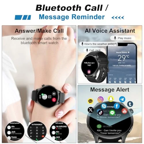 Fitness Smartwatch with AMOLED Screen and Bluetooth Calling — Smartwatches, Kimeag