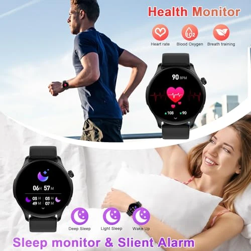 Fitness Smartwatch with AMOLED Screen and Bluetooth Calling — Smartwatches, Kimeag