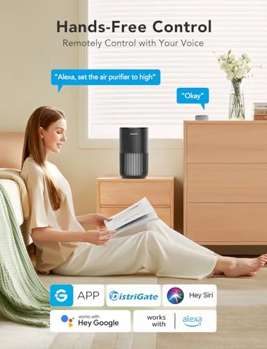 Mini Air Purifier for Bedroom — Activated Carbon Air Purifiers, GoveeLife