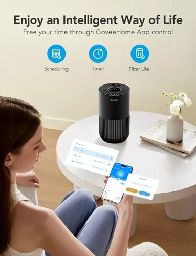 Mini Air Purifier for Bedroom — Activated Carbon Air Purifiers, GoveeLife