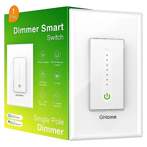 Smart Dimmer Switch — Ceiling Fan Wall Controls, GHome