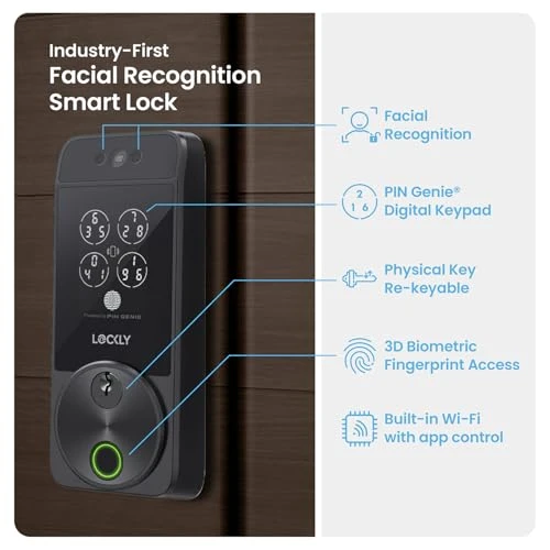 Smart Lock with Facial Recognition and Fingerprint Keyless Entry — Deadbolts, Lockly