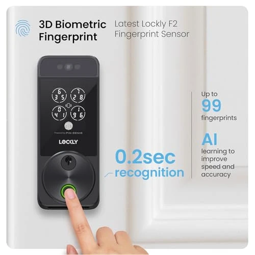 Smart Lock with Facial Recognition and Fingerprint Keyless Entry — Deadbolts, Lockly