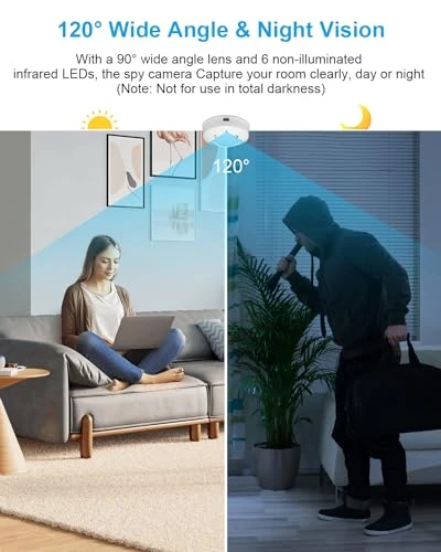 Smoke Detector WiFi HD 1080P Camera — Outdoor Security Cameras, braosusner