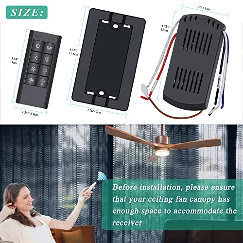 Universal Ceiling Fan Remote Control Kit — Ceiling Fan Wall Controls, Breeze Bay