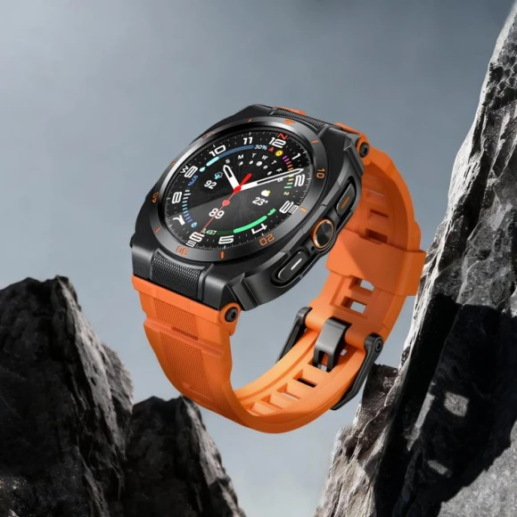 Vibrant Zinc Alloy Cover Integrated Silicone Watch Band — Watch Straps & Bands, Samsung