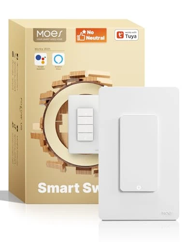WiFi Smart Light Switch — Ceiling Fan Wall Controls, MOES