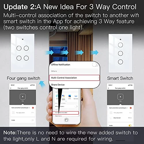 WiFi Smart Wall Light Switch — Dimmer Switches, MoesGo