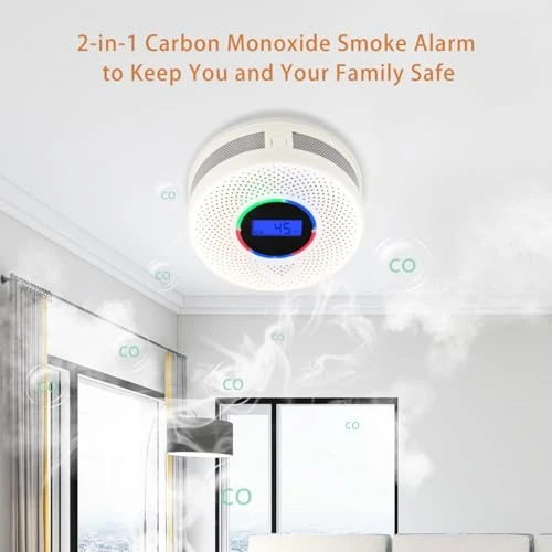 Wireless Interconnected Smoke and Carbon Monoxide Detector with Digital Display — Carbon Monoxide Detectors, KLTsenaife
