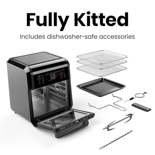 12 Quart 5-in-1 Air Fryer with Integrated Smart Cooking Thermometer — Air Fryers, Chefman