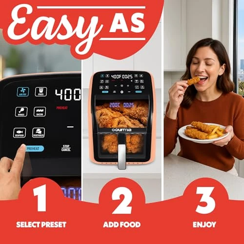 Air Fryer with Panoramic Window and Interior Light — Air Fryers, Gourmia